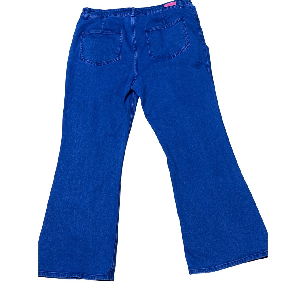 Gorman Blue High Rise Wide Leg Jeans Size 18 Cotton Denim Australia - Picture 4 of 6